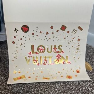 Louis Vuitton Festive Gold and Red Invitation Card